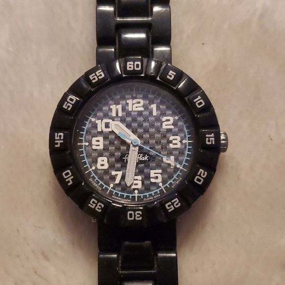 BLACK & BLUE SWATCH FLIK FLAK WATCH ETA 2014 - Picture 2 of 6